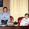 Chủ nhiệm Ủy ban Tư pháp của Quốc hội Nguyễn Văn Hiện phát biểu ý kiến về dự án Luật xuất bản (sửa đổi). (Ảnh: Nguyễn Dân/TTXVN)