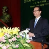 Thủ tướng Nguyễn Tấn Dũng đọc diễn văn tại lễ kỷ niệm. (Ảnh: Đức Tám/TTXVN)
