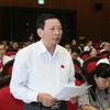 Đại biểu Quốc hội tỉnh Yên Bái Nguyễn Công Bình phát biểu ý kiến. (Ảnh: Phương Hoa/TTXVN)