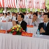 Chủ tịch nước Trương Tấn Sang và các đại biểu dự lễ kỷ niệm. (Ảnh: Nguyễn Khang/TTXVN)