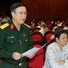 Đại biểu Quốc hội tỉnh Bình Thuận Đỗ Ngọc Niễn phát biểu ý kiến. (Ảnh: An Đăng/TTXVN)