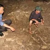Vết tích khai quật khảo cổ học tại hang Con Moong, xã Thành Yên, huyện Thạch Thành, Thanh Hóa. (Nguồn: thanhhoa.gov.vn)