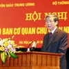 Trưởng Ban Tuyên giáo Trung ương Đinh Thế Huynh phát biểu tại hội nghị. (Ảnh: Doãn Tấn/TTXVN)