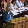 Chủ tịch Cuba Raul Castro phát biểu tại phiên họp ngày 24/2. (Nguồn: AFP/TTXVN)