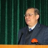Phó Giáo sư, Tiến sĩ Nguyễn Văn Mạnh tham luận tại hội thảo. (Ảnh: Nguyễn Dân/TTXVN)