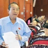 Chánh án Tòa án nhân dân Tối cao Trương Hòa Bình phát biểu ý kiến. (Ảnh: Dương Giang/TTXVN)