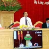 Phó Thủ tướng Nguyễn Xuân Phúc phát biểu tại buổi làm việc. (Ảnh: Doãn Tấn/TTXVN)
