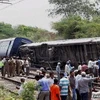 Một vụ tai nạn tàu hỏa tại Ấn Độ. (Ảnh: PTOI)