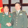 Bộ trưởng Quốc phòng Việt Nam Phùng Quang Thanh và Bộ trưởng Quốc phòng Trung Quốc Thường Vạn Toàn. (Ảnh: Quân Thủy/TTXVN)