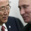 Tổng thống Nga Vladimir Putin và Tổng thư ký Liên hợp quốc Ban Ki-moon tại Sochi. (Ảnh: Reuters)