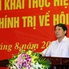 Ông Bùi Thanh Sơn, Thứ trưởng Bộ Ngoại giao, Ủy viên Ban cán sự Đảng ngoài nước phát biểu tại Hội nghị. (Ảnh: Trọng Đức/TTXVN)