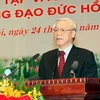 Tổng Bí thư Nguyễn Phú Trọng phát biểu tại Hội nghị. (Ảnh: Trọng Đức/TTXVN)