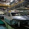 Dây chuyền sản xuất ôtô tại nhà máy Renault Villamuriel ở miền bắc Tây Ban Nha. (Ảnh: AFP)