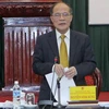Chủ tịch Quốc hội Nguyễn Sinh Hùng chủ trì phiên họp. (Ảnh: Nhan Sáng/TTXVN)