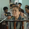 Nguyên Giám đốc Nông trường Sông Hậu, Trần Ngọc Sương tại phiên tòa. (Ảnh: Thanh Vũ/TTXVN)