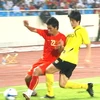U23 Việt Nam (đỏ) để lại nỗi lo sau thất bại 1-2 trước Chunnam Dragons. (Ảnh: TT&VH)