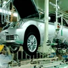Phân xưởng sản xuất xe ôtô của hãng xe hơi Bắc Kinh.