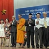 Ra mắt đoàn đại biểu các dân tộc thiểu số Thành phố Hồ Chí Minh đi dự đại hội toàn quốc. (Ảnh: Thế Anh/TTXVN) 