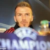 Beckham quyết tâm giúp AC Milan đánh bại Manchester United. (Ảnh: TT&VH) 
