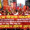 Tuần hành nhân Ngày Quốc tế Lao động 1-5 ở Bangladesh. (Ảnh: AFP/TTXVN)