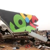 Xác chiếc máy bay bị nạn. (Ảnh: AFP/TTXVN) 