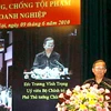 Phó Thủ tướng Trương Vĩnh Trọng đến dự và phát biểu tại hội nghị. (Ảnh: Thống Nhất/TTXVN)