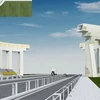 Phương án thiết kế cổng chào số 2 trên đường cao tốc Thăng Long-Nội Bài (nguồn: Sở Quy hoạch-Kiến trúc Hà Nội).