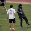 Thầy trò Maradona đã chuẩn bị cho loạt "đấu súng" cân não với tuyển Đức. (Nguồn: Reuters)