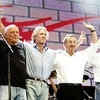 Từ trái qua phải, bốn thành viên Pink Floyd: David Gilmour, Roger Waters, Nick Mason, Rick Wright. (Nguồn: Internet)