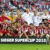 Các cầu thủ Bayern Munich vui mừng đoạt Siêu Cúp Đức. (Nguồn: Reuters)