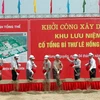 Lễ khởi công xây dựng Khu lưu niệm cố Tổng Bí thư Lê Hồng Phong. (Ảnh: Lan Xuân/TTXVN) 