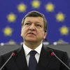 Chủ tịch Ủy ban châu Âu (EC), Jose Manuel Barroso đọc thông điệp liên minh hàng năm đầu tiên trước Nghị viện châu Âu (EP). (Nguồn: Reuters)