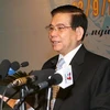 Chủ tịch nước Nguyễn Minh Triết phát biểu tại lễ kỷ niệm 65 năm ngành Toà án Nhân dân. (Ảnh: Nguyễn Khang/TTXVN) 
