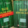 Công trình tập sách “Địa chí Quảng Nam-Đà Nẵng.” (Ảnh: Nguyễn Sơn/Vietnam+)