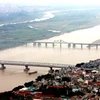 Sông Hồng, đoạn chảy qua địa phận Hà Nội. (Ảnh: Trọng Đức/TTXVN)