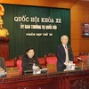 Tổng Bí thư ,Chủ tịch Quốc hội Nguyễn Phú Trọng phát biểu tại phiên họp thứ 38 của Ủy ban Thường vụ Quốc hội. (Ảnh: Trí Dũng/TTXVN)