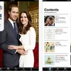 Đám cưới của hoàng tử William và vị hôn thê Kate Middleton lên ứng dụng Royal Wedding 2011 trên iPad. (Nguồn: Internet)