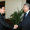 Thứ trưởng Bộ Ngoại giao Phạm Bình Minh tiếp Thứ trưởng Bộ Ngoại giao Ai Cập, Mohamed Hegazy. (Ảnh: Thống Nhất/TTXVN)