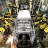 Bên trong một nhà máy sản xuất xe hơi của Nissan. (Nguồn: Internet)