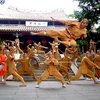 Biểu diễn võ thuật ở chùa Thiếu Lâm. (Nguồn: Internet)