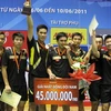 Đội nam Hà Nội giành giải nhất và đoạt Cúp Pro Ace lần thứ 10. (Ảnh: Nguyễn Hồng Cường/TTXVN)