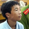 Cháu Hào Anh tại phiên tòa xét xử vợ chồng Giang-Thơm. (Ảnh: Lê Huy Hải/TTXVN)