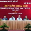 Phó Chủ tịch nước Nguyễn Thị Doan chủ trì Hội thảo khoa học kỷ niệm 130 năm Ngày sinh Đạm Phương nữ sử. (Ảnh: Quốc Việt/TTXVN)