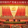 Toàn cảnh lễ kỷ niệm 90 năm ngày thành lập Đảng Cộng sản Trung Quốc. (Nguồn: news.xinhuanet.com)
