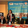 Ông Nguyễn Xuân Hùng, Chủ tịch Hội người Hà Nội tại Đức giới thiệu về Việt Nam tham dự Liên hoan bia quốc tế Berlin. (Ảnh: Thanh Hải/Vietnam+)
