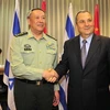 Tổng tham mưu trưởng quân đội Trung Quốc, Tướng Trần Bính Đức gặp Bộ trưởng Quốc phòng Israel, Ehud Barak. (Nguồn: Getty Images)