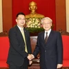 Tổng Bí thư Nguyễn Phú Trọng tiếp Đại sứ Cộng hòa Singapore, Simon Wong Wie Kuen đến chào xã giao. (Ảnh: Trí Dũng/TTXVN)