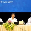 Họp báo Chính phủ thường kỳ tháng 8/2011. (Nguồn: Chinhphu.vn)