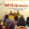 Buổi pháp đàm "Trở về cội nguồn," của đoàn Hoằng pháp Trung ương Giáo hội Phật giáo Việt Nam. (Ảnh: Thanh Hải/Vietnam+)