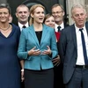 Thủ tuớng Đan Mạch, Helle Thorning-Schmidt (ở giữa, hàng đầu) với một số thành viên nội các. (Nguồn: Getty Images)